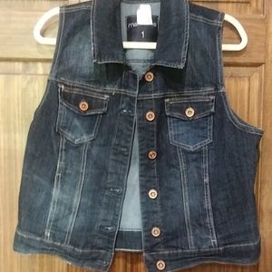 Maurices plus size 1 denim vest NWT